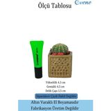 Evene Mini Çiçek Saksısı Küçük Sukulent Kaktüs Saksı Mini Kare Model - Siyah - Altın