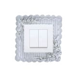 Evene Priz Süsü Dekoratif Priz Çerçevesi Anahtar Çerçevesi Gümüş Renk Model 1 14 X 14, eveneprizcercevem1