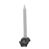 Evene Siyah Mumluk Şamdan Tealight Ve Ince Mum Uyumlu Kesik Model 8682874832714