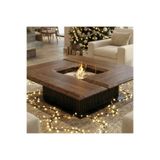 Event Orta Sehpa | Modern Fonksiyonel Salon Sehpası | Gizli Şömineli MDF Ayaklı obsidian