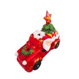 Event Party Store Işıklı Arabalı Noel Baba Yıldızlı Yılbaşı Seramik Figür