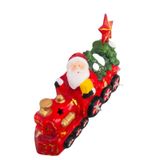 Event Party Store Işıklı Trenli Noel Baba Yıldızlı Yılbaşı Seramik Figür