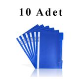 everart 10 Adet A4 Mavi Telli Dosya 1 Paket Ekonomik Kaliteli Telli Dosya Ofis Büro Okul
