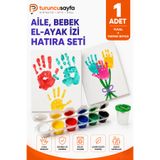everart Bebek El Ayak Izi - Aile El Ağacı - Aile El Hatırası - Resim Başlangıç Seti- Tuval (TUAL) Seti