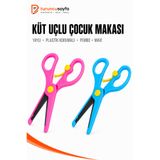 everart Çocuk Makası Küt Uçlu Korumalı Okul Makası Öğrenci Makası 2 Li Set