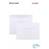 everart Davetiye Zarfı Beyaz 11,4x16,2cm Buklet 100 Adet