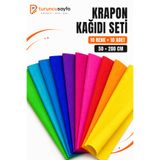 everart Krapon Kağıdı 10 Renk 50x200 cm Karışık Renkli 10'lu