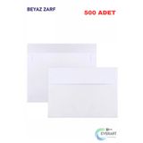 everart Mektup Zarfı,davetiye Zarfı Beyaz 11,4x16,2cm Buklet 500 Adet