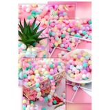 everart Pastel Renkli Pon Pon 10 20 30 mm 1 Paket Peluş Ponpon Tüylü Ponpon Okul Öncesi Kreş El İşi