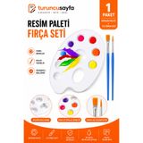 everart Resim Paleti ve Resim Fırça Seti 1 Paket Ressam Paleti Boyama Fırçası Akrilik Boya Guaj Boya Suluboy