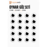 everart Siyah Oynar Göz 12 mm 1 Paket | Amigurumi, Keçe, Kukla, Oyuncak, El İşi, Okul Öncesi Etkinlik ve Hobi Malzemesi