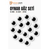 everart Siyah Oynar Göz 15 mm 1 Paket | Amigurumi, Keçe, Kukla, Oyuncak, El İşi, Okul Öncesi Etkinlik ve Hobi Malzemesi