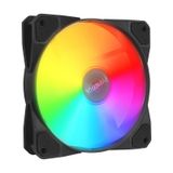 Evercool F12 38CFM 1200RPM 12CM Rainbow 3p+4p Molex Soketli Siyah Kasa Fanı