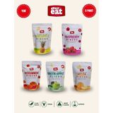 Evereat 5'li Freeze Dry Meyve Cipsi Seti - Ananas, Frambuaz, Hurma, Elma, Kavun Çıtır Meyve Paketi - 5 Adet