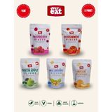 Evereat 5'li Freeze Dry Meyve Cipsi Seti - Frambuaz, Hurma, Elma, Dut, Kavun Çıtır Meyve Paketi - 5 Adet