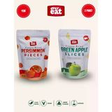 Evereat Cennet Hurması-Elma Freeze Dry Meyve Cipsi 2'Li Paket Doğal Atıştırmalık