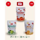 Evereat Cennet Hurması-Elma-Kavun Freeze Dry Meyve Cipsi 3'lü Paket Doğal Atıştırmalık - 1 Adet