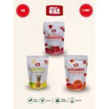 Evereat Çilek-Ananas-Cennet Hurması Freeze Dry Meyve Cipsi 3'Lü Paket Doğal Atıştırmalık