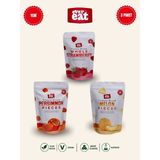Evereat Çilek-Cennet Hurması-Kavun Freeze Dry Meyve Cipsi 3'lü Paket Doğal Atıştırmalık - 1 Adet