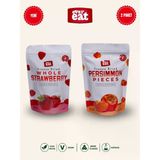 Evereat Çilek-Hurma Freeze Dry Meyve Cipsi 2'Li Paket Doğal Sağlıklı Atıştırmalık