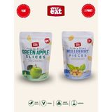 Evereat Elma-Dut Freeze Dry Meyve Cipsi 2'li Paket Doğal Atıştırmalık Seti - 2 Adet