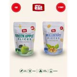Evereat Elma-Dut Freeze Dry Meyve Cipsi 2'Li Paket Doğal Atıştırmalık Seti