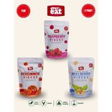 Evereat Frambuaz-Cennet Hurması-Dut Freeze Dry Meyve Cipsi 3'lü Paket Doğal Atıştırmalık - 1 Adet