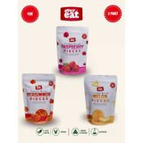 Evereat Frambuaz-Cennet Hurması-Kavun Freeze Dry Meyve Cipsi 3'Lü Paket Doğal Atıştırmalık