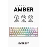 Everest Amber Type-C Bağlantılı RGB Ledli Mekanik Gaming Oyuncu Klavye Q Red Switch