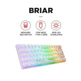 Everest Briar Beyaz RGB TKL Red Switch Kablolu Mekanik Gaming Klavye