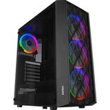 EVEREST BUMPY PSU YOK 4x12CM RGB FAN ATX TEMPERED GLASS 2xUSB2.0/1xUSB3.0 SİYAH MID TOWER GAMİNG KASA