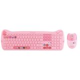 Everest Catty KM-6283 Pembe Kablosuz Klavye Mouse Seti