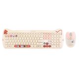 Everest Catty KM-6283 Sarı Kablosuz Klavye Mouse Seti