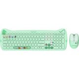 Everest Catty KM-6283 Yeşil Kablosuz Klavye Mouse Seti