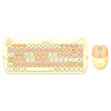 Everest Catty Mini KM-6285 Sarı TKL Kablosuz Klavye Mouse Seti