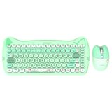 Everest Catty Mini KM-6285 Yeşil TKL Kablosuz Klavye Mouse Seti