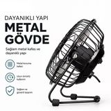Everest Efn-482 Mini Masaüstü Fan - Usb Şarjlı Metal Gövde 14.5X7.5x15 Cm