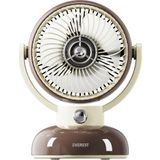 Everest Efn12 Kahve 1200Mah 3 Hız Kademe Led Işıklı Retro Masaüstü Usb Fan