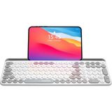 Everest Ekw-28 Çift Modlu Kablosuz 2.4ghz & Bluetooth V5.0 Türkçe Q Çoklu Cihaz Bağlantılı Klavye Sessiz Beyaz/gri - Gri - Beyaz