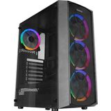Everest Flat Mesh Psu Yok 4X120mm Rgb Fanlı Tempered Glass Gamıng Kasa