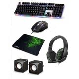 Everest Grup 5in1 Oyuncu Klavye Mouse Mause Pad Seti Kablolu Rgb 1+1 Speaker Set Gamer Pc Oyun Seti Klavye Razer