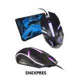 Everest Grup Oyuncu Mouse + Mouse Pad Set, Yüksek Kalite, Rgb Işıklı Gaming Mouse Ve 30x24cm Desenli Mousepad