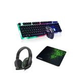Everest Grup Profesyonel Headset Pro 7 1 Usb Gaming Oyuncu Kulaklığı Oyuncu Işıklı Usb Klayve Mouse Seti Set