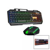 EVEREST HKM-X86 QUİN GÖKKUŞAĞI IŞIKLI USB KABLOLU KLAVYE - MOUSE SET 150CM KABLO (5250)