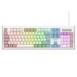 Everest KB-74 USB Rainbow Aydınlatmalı Q Membrane Multıemdya Gaming Oyuncu Klavyesi (Beyaz Gri)