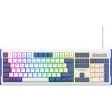 Everest KB-74 USB Rainbow Aydınlatmalı Q Membrane Multıemdya Gaming Oyuncu Klavyesi (Beyaz Mavi)