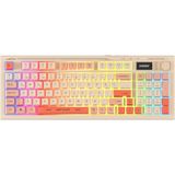 Everest Kb-85 Sılent Pro Kablosuz Bej/pembe/turuncu Sessiz Rgb Wireless 2.4ghz + Bt Q Membrane Oyuncu Klavyesi