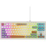 Everest Kb-98 Sılent Tkl Gri/gri Mavi/kahve Rainbow Q Membrane Klavye - Beyaz - Kahve