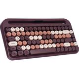 Everest Kb-99 Mocha 2.4g+Bt1+Bt2 Mac Win Ios Android Çoklu Cihaz Bağlantılı Q Kablosuz Bluetooth Klavye - Desenli/Beyaz
