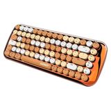 Everest KB-BT09 PARRY Renkli Tuşlu Turuncu Bluetooth+2.4Ghz Q Yuvarlak Tuşlu Mekanik Kablosuz Klavye